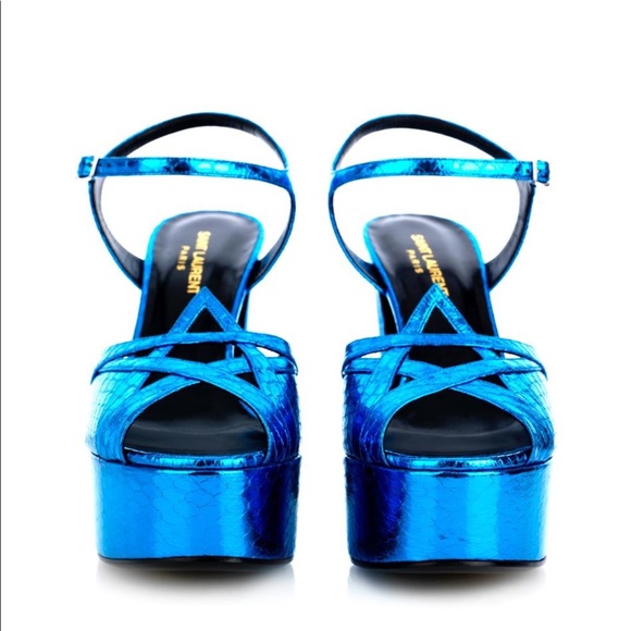 ISO! Saint Laurent Candy E. Blue Platform Sandals - Picture 2 of 2